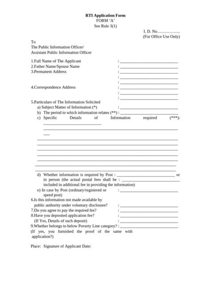 Understanding RTI Application Form PDF: A Comprehensive Guide